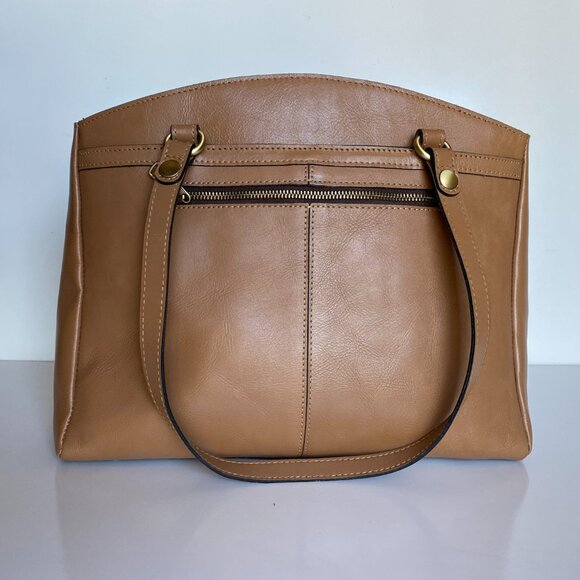 Patricia Nash Poppy Tote Leather w Seashells by the Seashore Scarf Tan Naturale - Picture 3 of 16